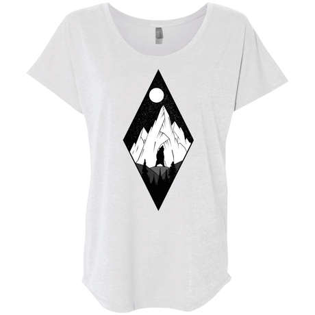 T-Shirts Heather White / X-Small Bear Diamond Triblend Dolman Sleeve