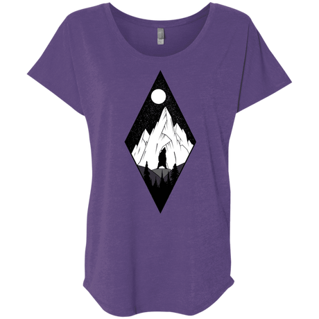 T-Shirts Purple Rush / X-Small Bear Diamond Triblend Dolman Sleeve