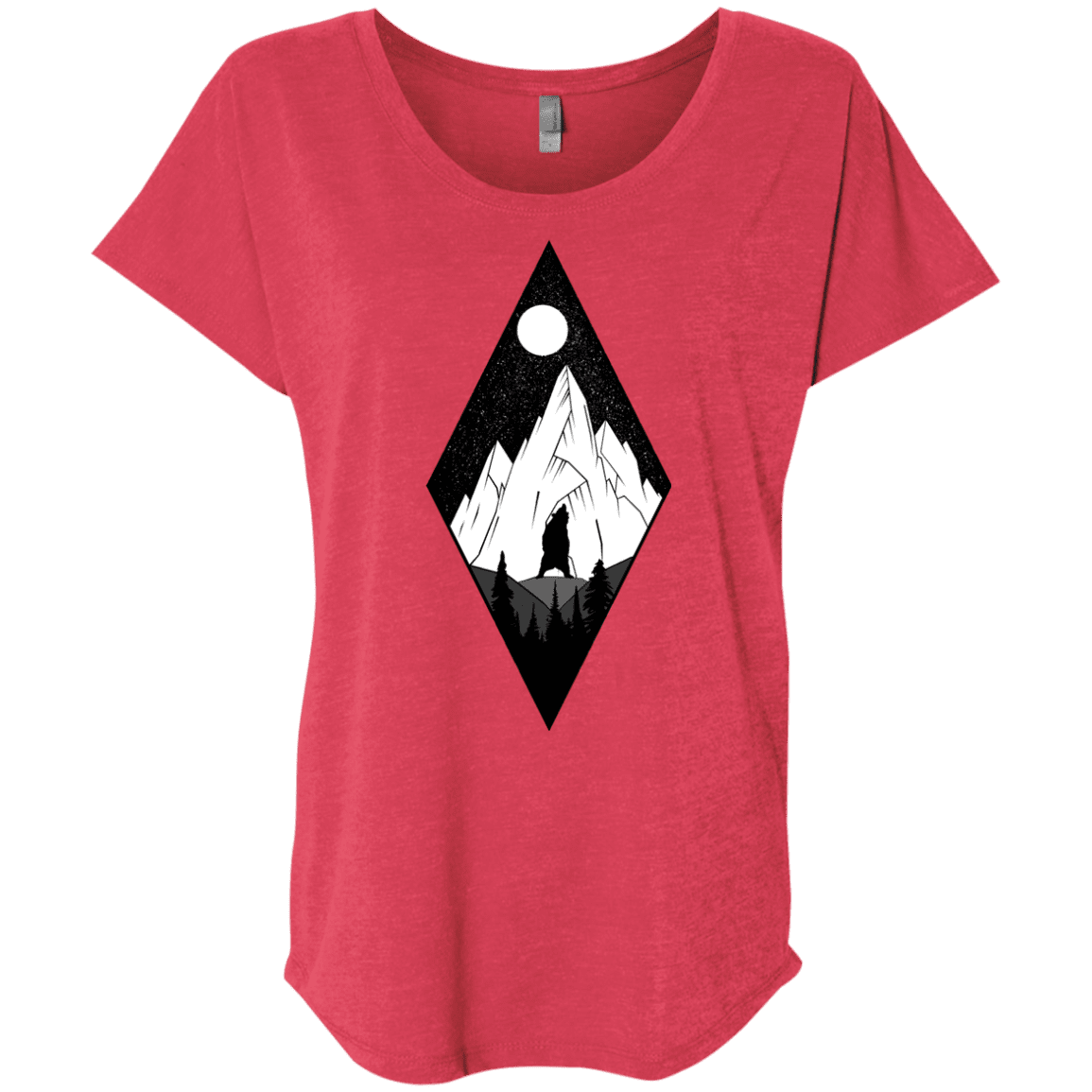 T-Shirts Vintage Red / X-Small Bear Diamond Triblend Dolman Sleeve