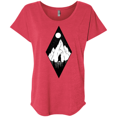 T-Shirts Vintage Red / X-Small Bear Diamond Triblend Dolman Sleeve