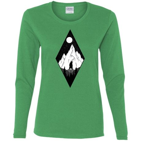 T-Shirts Irish Green / S Bear Diamond Women's Long Sleeve T-Shirt