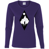 T-Shirts Purple / S Bear Diamond Women's Long Sleeve T-Shirt