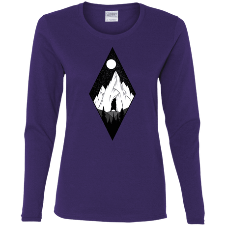 T-Shirts Purple / S Bear Diamond Women's Long Sleeve T-Shirt