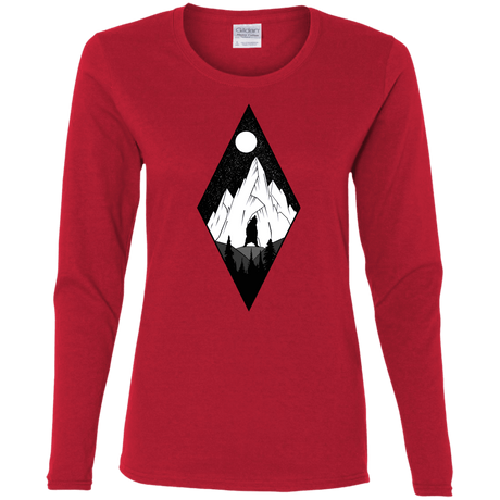 T-Shirts Red / S Bear Diamond Women's Long Sleeve T-Shirt