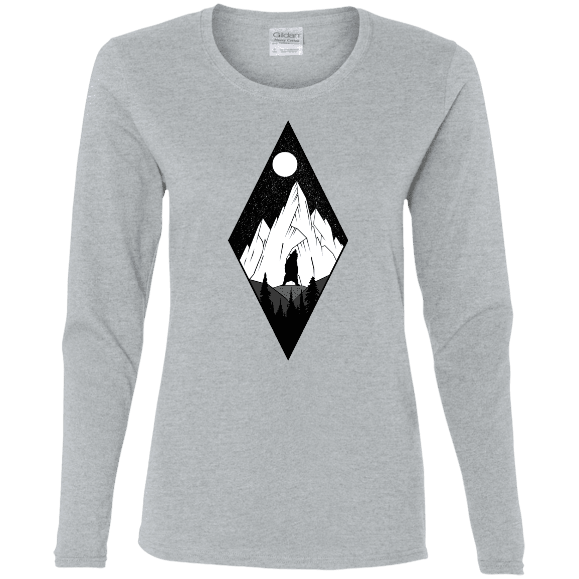 T-Shirts Sport Grey / S Bear Diamond Women's Long Sleeve T-Shirt