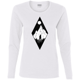 T-Shirts White / S Bear Diamond Women's Long Sleeve T-Shirt