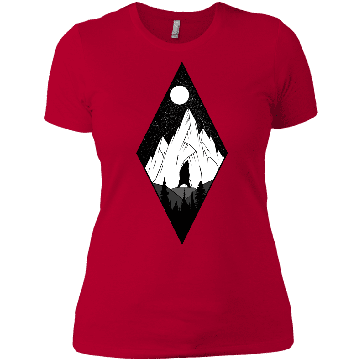 T-Shirts Red / X-Small Bear Diamond Women's Premium T-Shirt