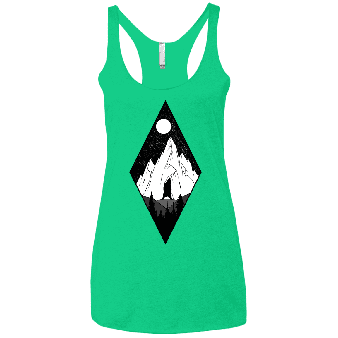 T-Shirts Envy / X-Small Bear Diamond Women's Triblend Racerback Tank