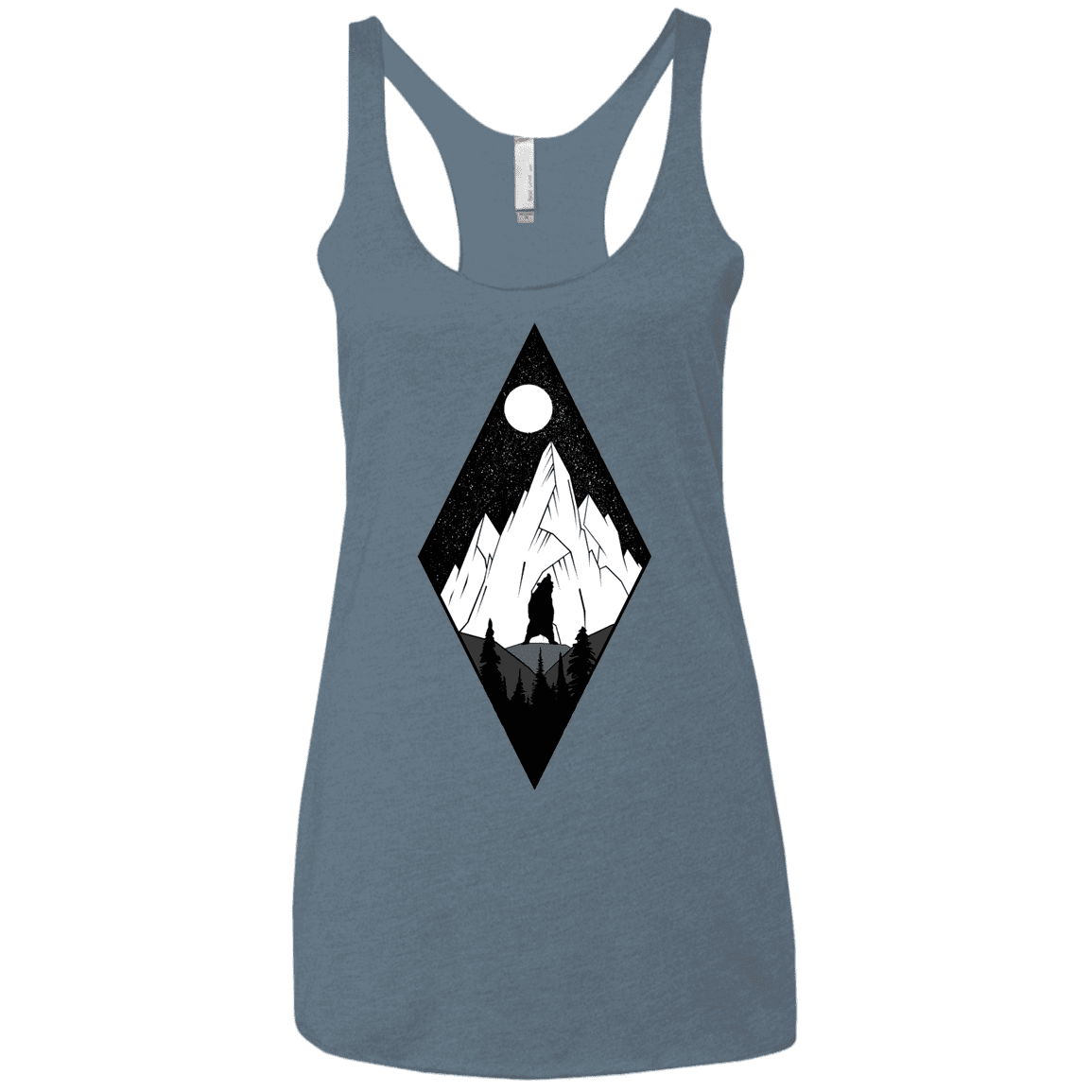 T-Shirts Indigo / X-Small Bear Diamond Women's Triblend Racerback Tank