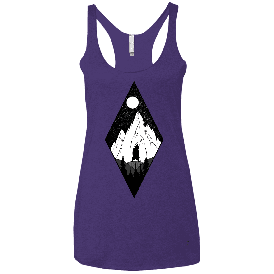 T-Shirts Purple Rush / X-Small Bear Diamond Women's Triblend Racerback Tank