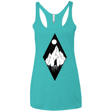 T-Shirts Tahiti Blue / X-Small Bear Diamond Women's Triblend Racerback Tank