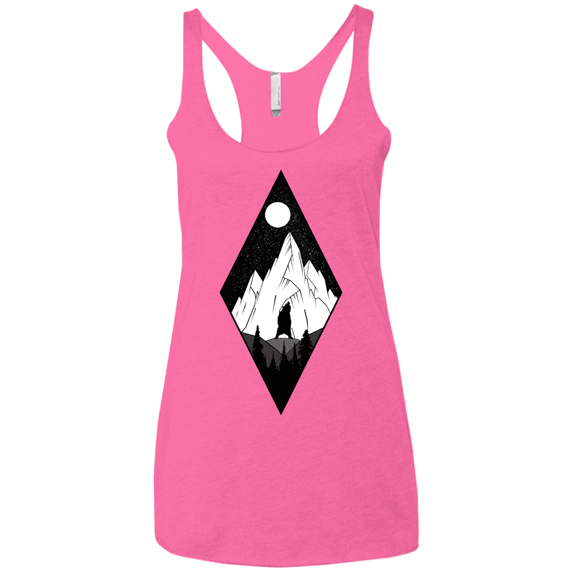T-Shirts Vintage Pink / X-Small Bear Diamond Women's Triblend Racerback Tank