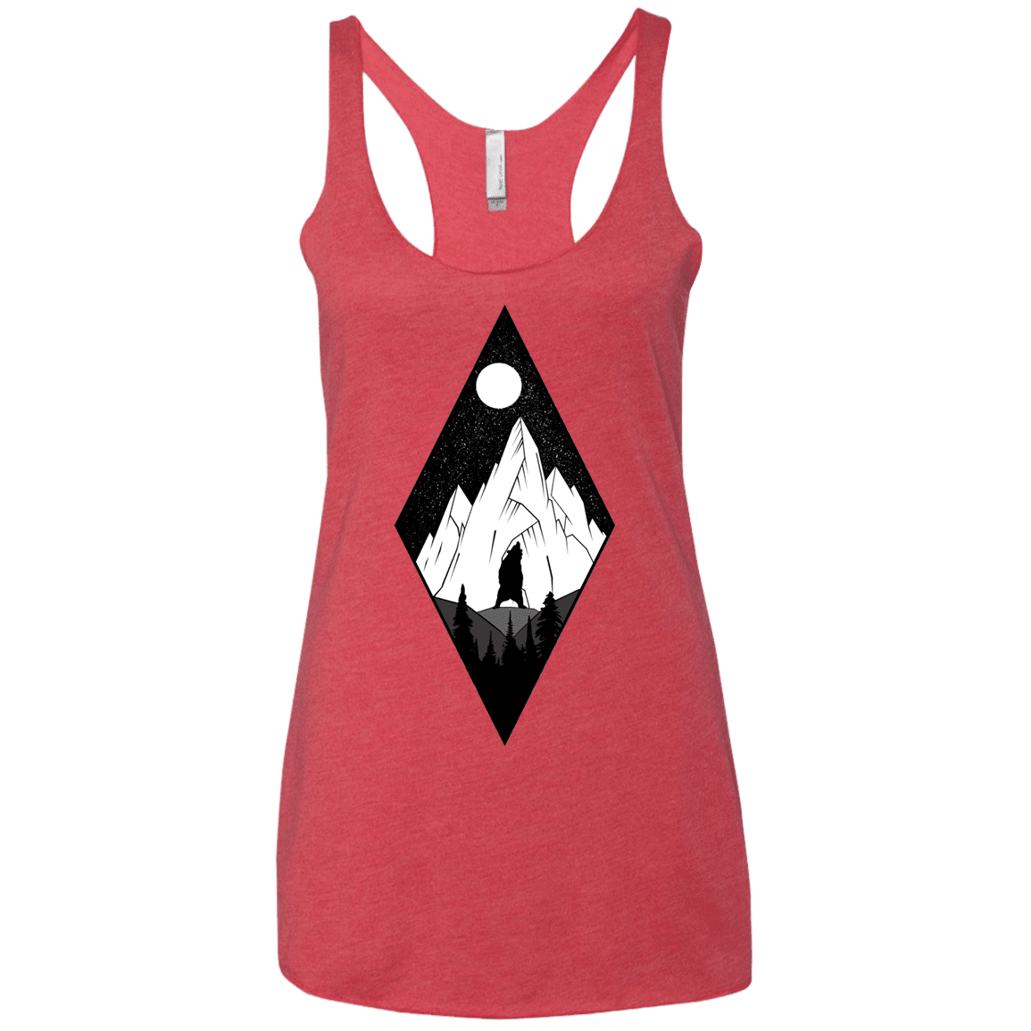 T-Shirts Vintage Red / X-Small Bear Diamond Women's Triblend Racerback Tank