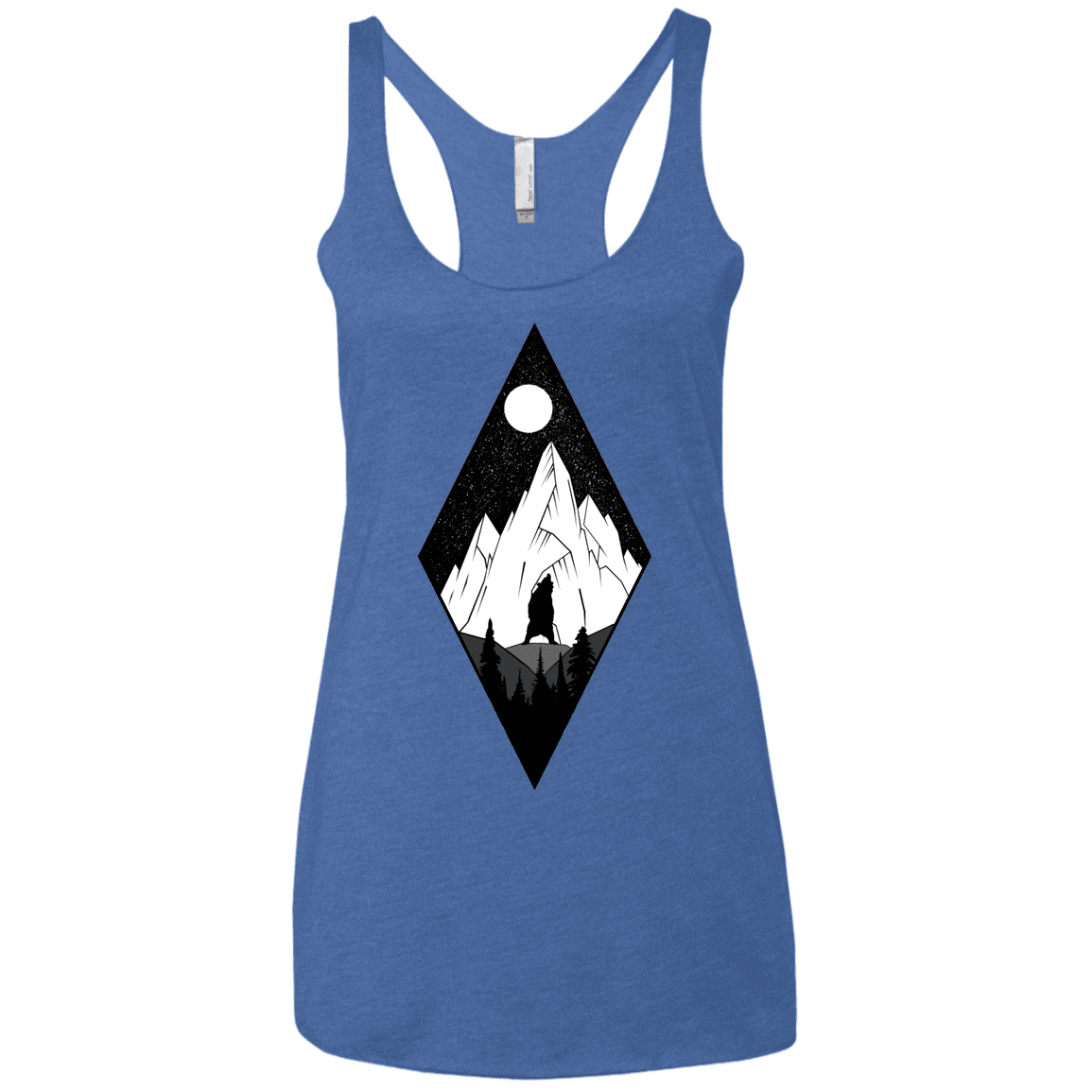 T-Shirts Vintage Royal / X-Small Bear Diamond Women's Triblend Racerback Tank