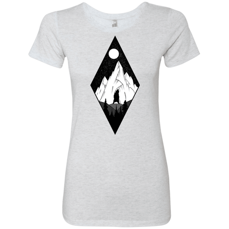 T-Shirts Heather White / S Bear Diamond Women's Triblend T-Shirt