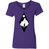 T-Shirts Purple / S Bear Diamond Women's V-Neck T-Shirt