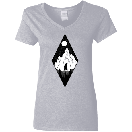 T-Shirts Sport Grey / S Bear Diamond Women's V-Neck T-Shirt