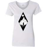 T-Shirts White / S Bear Diamond Women's V-Neck T-Shirt