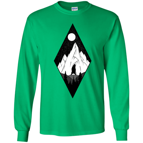 T-Shirts Irish Green / YS Bear Diamond Youth Long Sleeve T-Shirt