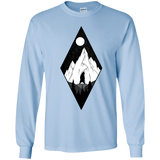 T-Shirts Light Blue / YS Bear Diamond Youth Long Sleeve T-Shirt