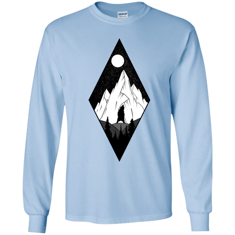 T-Shirts Light Blue / YS Bear Diamond Youth Long Sleeve T-Shirt