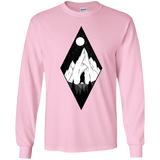 T-Shirts Light Pink / YS Bear Diamond Youth Long Sleeve T-Shirt