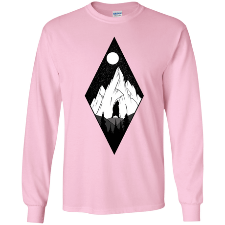 T-Shirts Light Pink / YS Bear Diamond Youth Long Sleeve T-Shirt