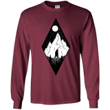 T-Shirts Maroon / YS Bear Diamond Youth Long Sleeve T-Shirt