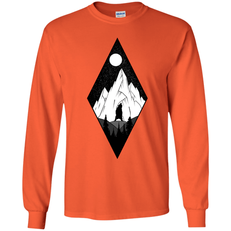 T-Shirts Orange / YS Bear Diamond Youth Long Sleeve T-Shirt