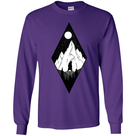 T-Shirts Purple / YS Bear Diamond Youth Long Sleeve T-Shirt