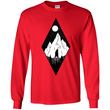 T-Shirts Red / YS Bear Diamond Youth Long Sleeve T-Shirt