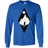 T-Shirts Royal / YS Bear Diamond Youth Long Sleeve T-Shirt