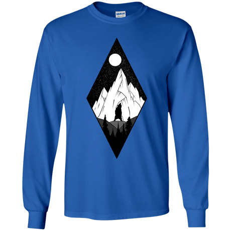 T-Shirts Royal / YS Bear Diamond Youth Long Sleeve T-Shirt