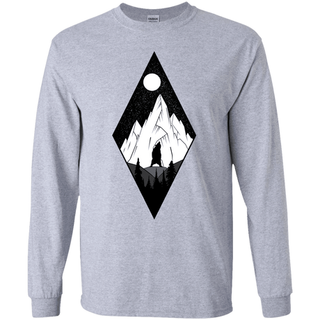 T-Shirts Sport Grey / YS Bear Diamond Youth Long Sleeve T-Shirt