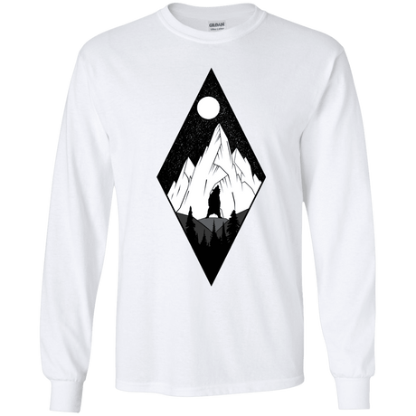 T-Shirts White / YS Bear Diamond Youth Long Sleeve T-Shirt