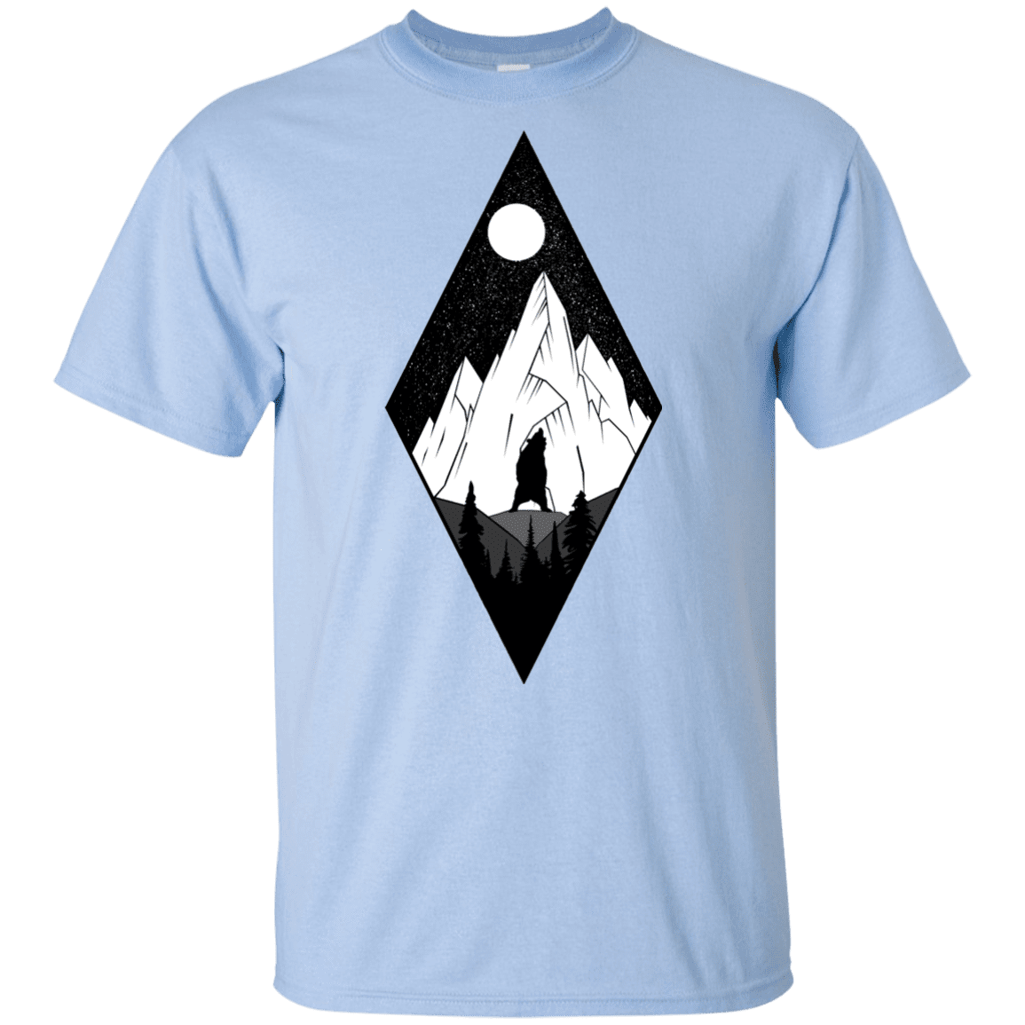 T-Shirts Light Blue / YXS Bear Diamond Youth T-Shirt