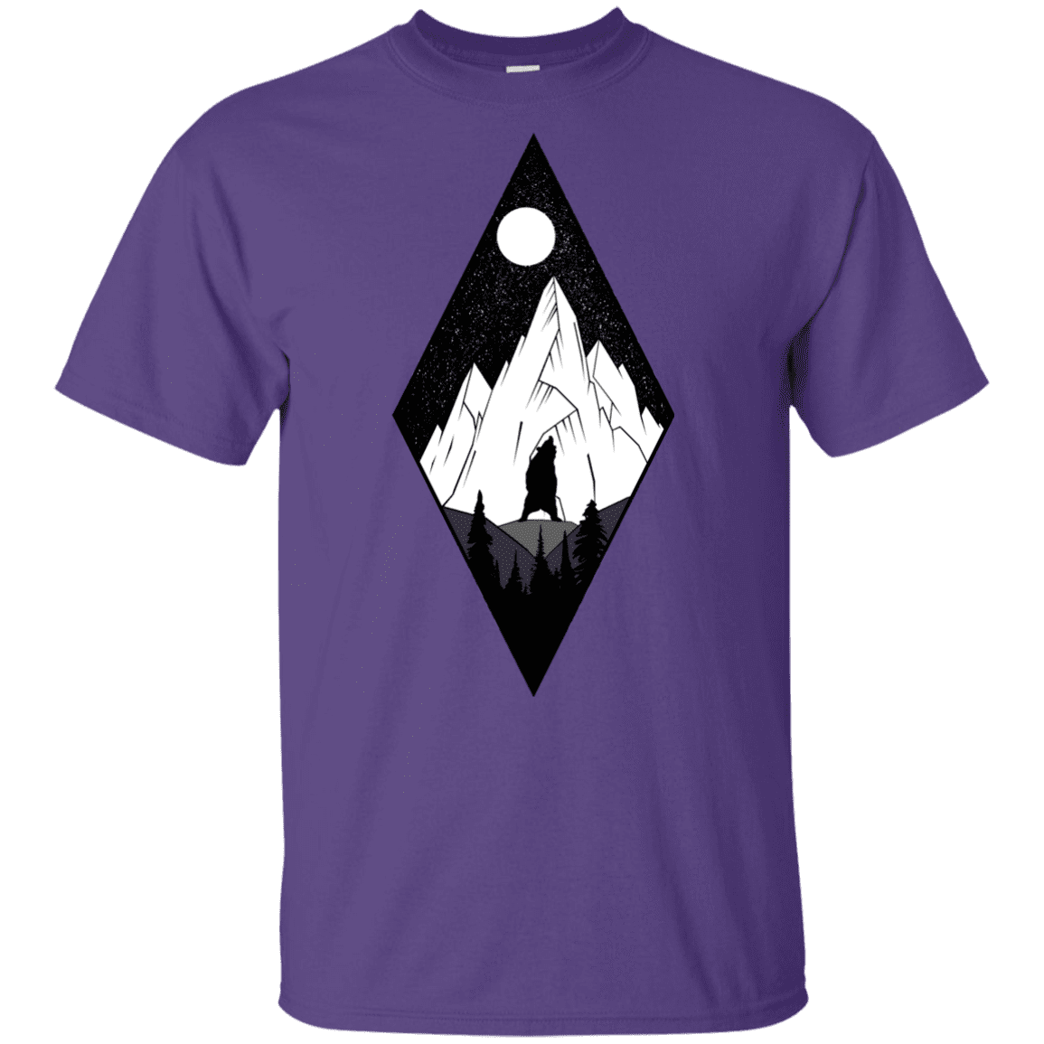 T-Shirts Purple / YXS Bear Diamond Youth T-Shirt
