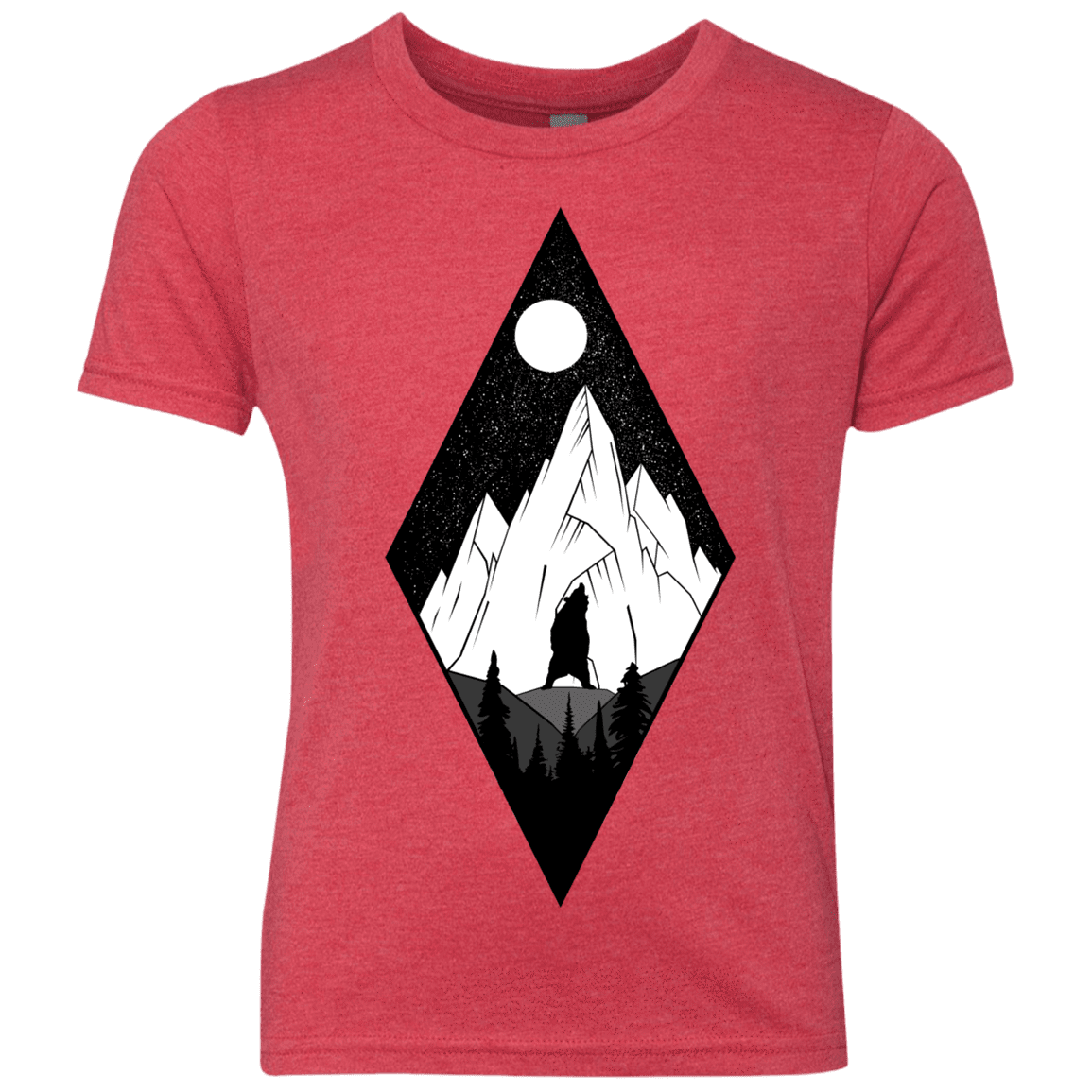 T-Shirts Vintage Red / YXS Bear Diamond Youth Triblend T-Shirt