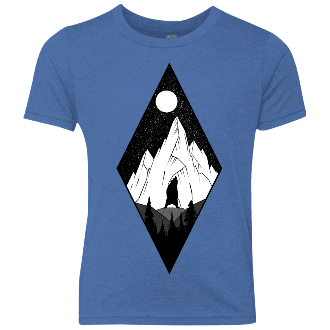 T-Shirts Vintage Royal / YXS Bear Diamond Youth Triblend T-Shirt