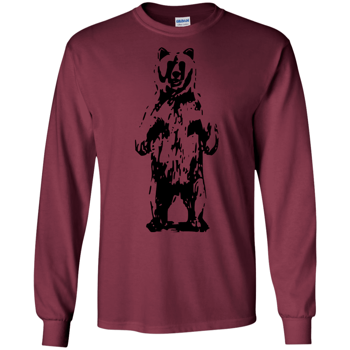T-Shirts Maroon / S Bear Hug Men's Long Sleeve T-Shirt