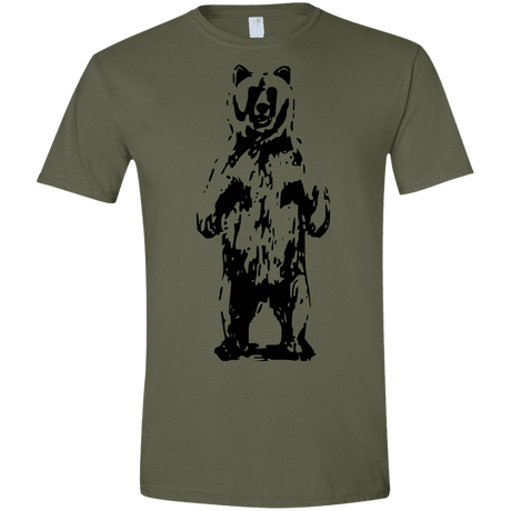 T-Shirts Military Green / S Bear Hug Men's Semi-Fitted Softstyle