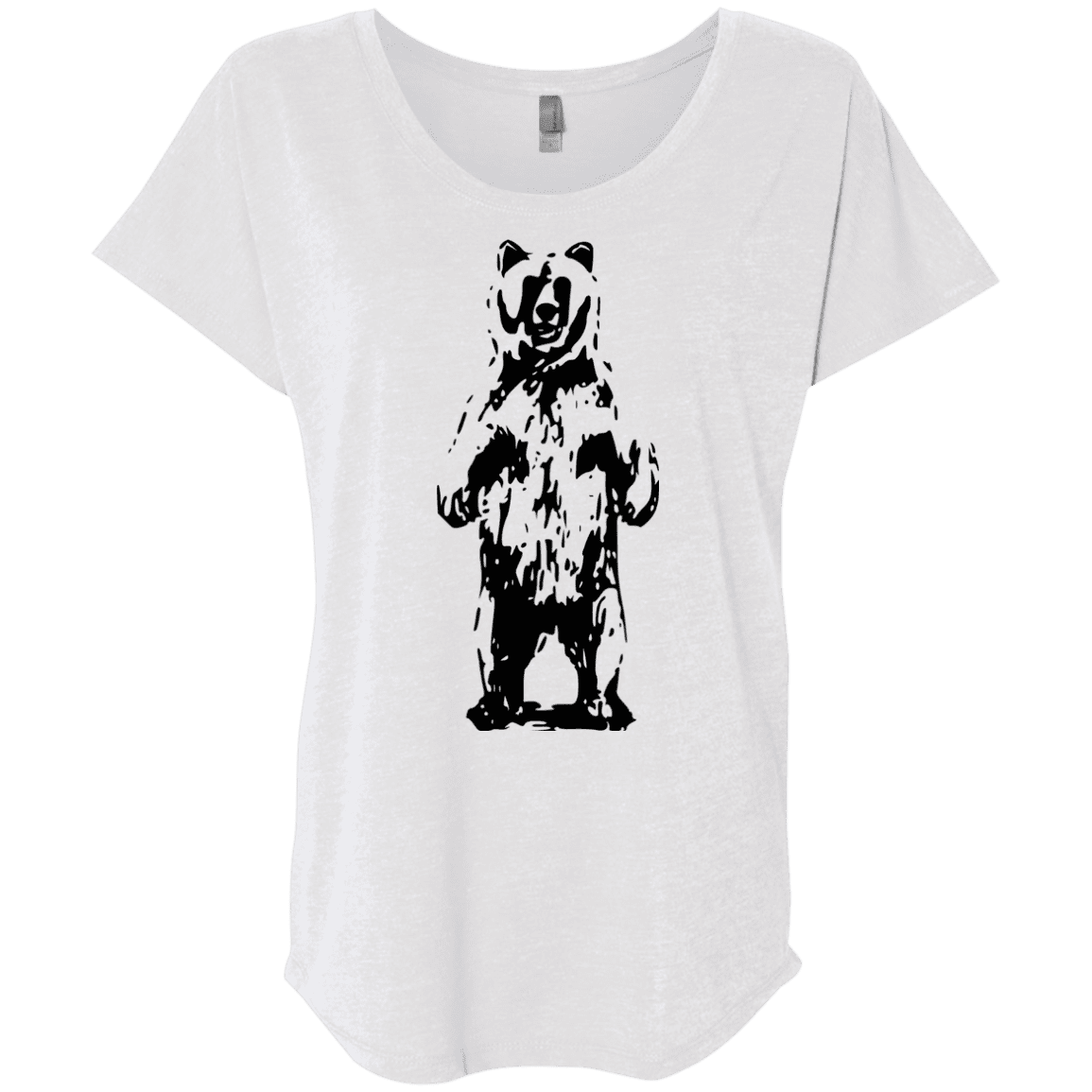 T-Shirts Heather White / X-Small Bear Hug Triblend Dolman Sleeve