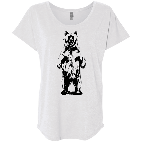 T-Shirts Heather White / X-Small Bear Hug Triblend Dolman Sleeve