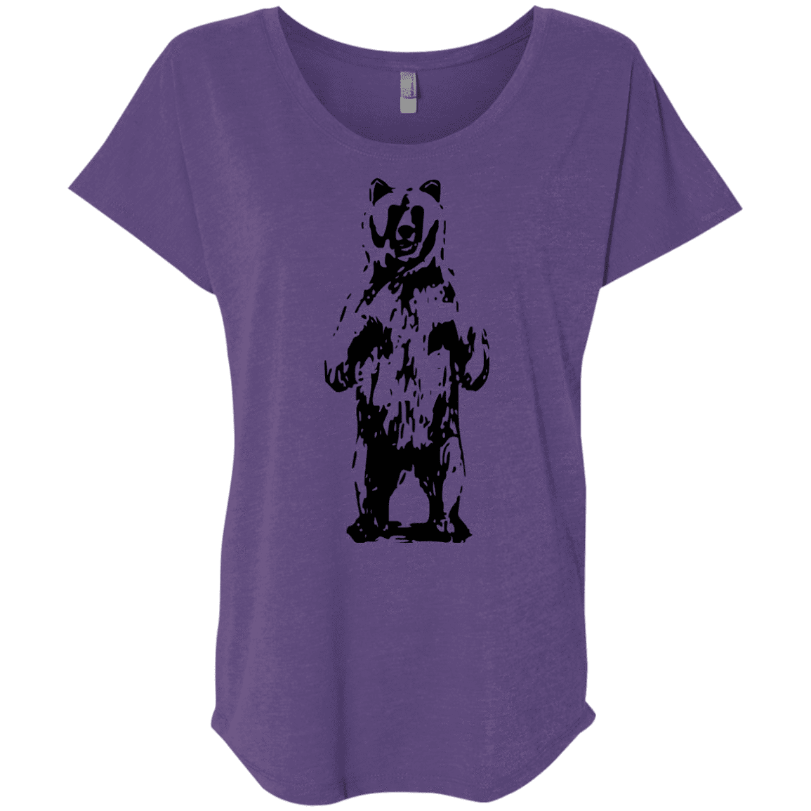 T-Shirts Purple Rush / X-Small Bear Hug Triblend Dolman Sleeve