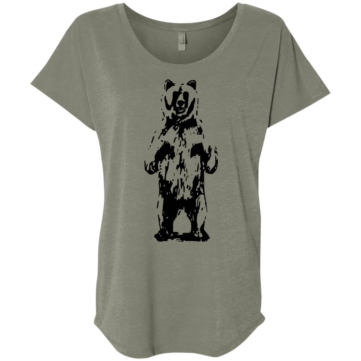 T-Shirts Venetian Grey / X-Small Bear Hug Triblend Dolman Sleeve