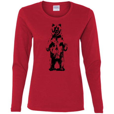 T-Shirts Red / S Bear Hug Women's Long Sleeve T-Shirt