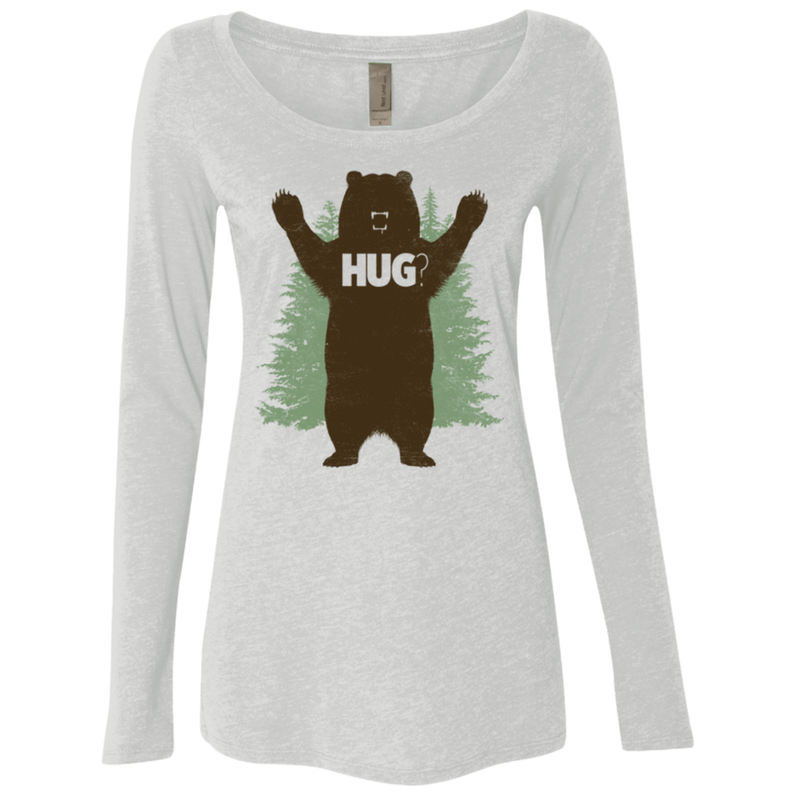 T-Shirts Heather White / Small Bear Hug Women's Triblend Long Sleeve Shirt