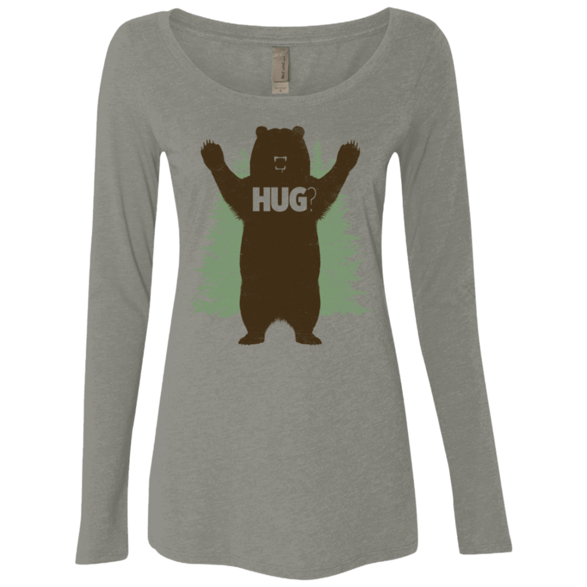 T-Shirts Venetian Grey / Small Bear Hug Women's Triblend Long Sleeve Shirt