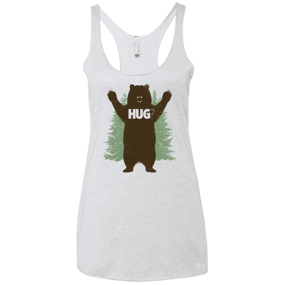 T-Shirts Heather White / X-Small Bear Hug Women's Triblend Racerback Tank