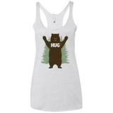 T-Shirts Heather White / X-Small Bear Hug Women's Triblend Racerback Tank